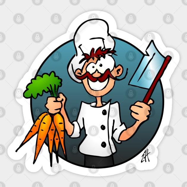 The vegetarian chef Sticker by Cardvibes